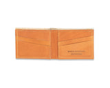 A Heritage Wallet in Baseball Glove Leather made by Rogue Industries in the USA on a white background.