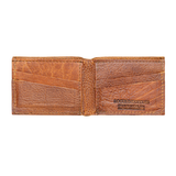 A Rogue Industries Heritage Wallet in Bison Leather on a white background.
