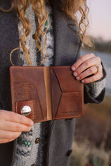 Factory Second Made in Maine Leather Passport Holder